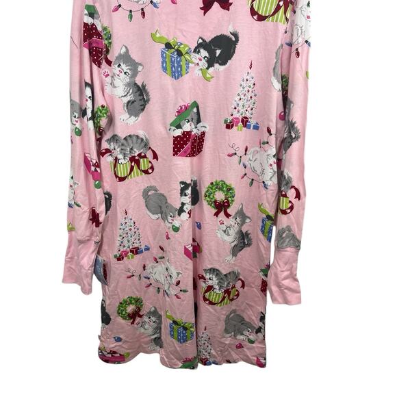 Nick & Nora Women's Nightgown XXL Pink Kittens Christmas Tree NWT Rare - Picture 10 of 12